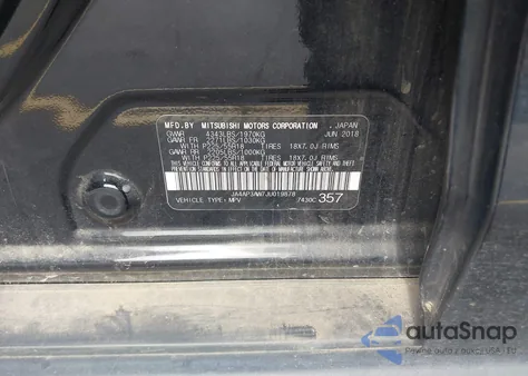 2018 Mitsubishi Outlander Sport Es/Se from USA, damaged, VIN JA4AP3AW7JU019878